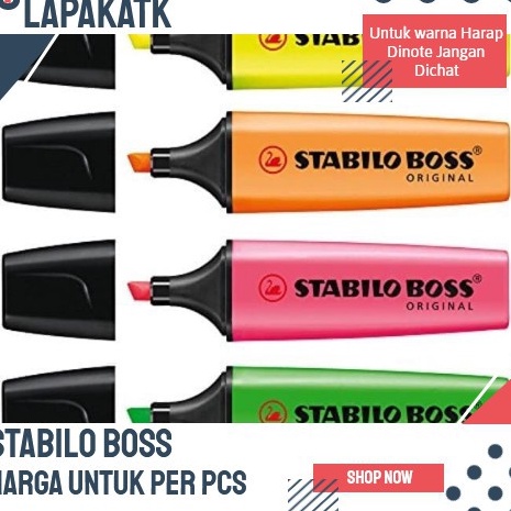 

Terbatas Promo Stabilo boss / Highlighter Boss (PER PCS)