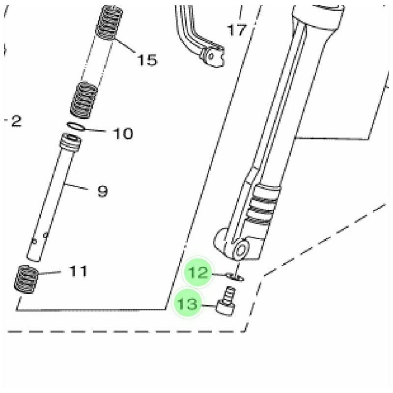 baut suling shock xride 115 kanan kiri original yamaha