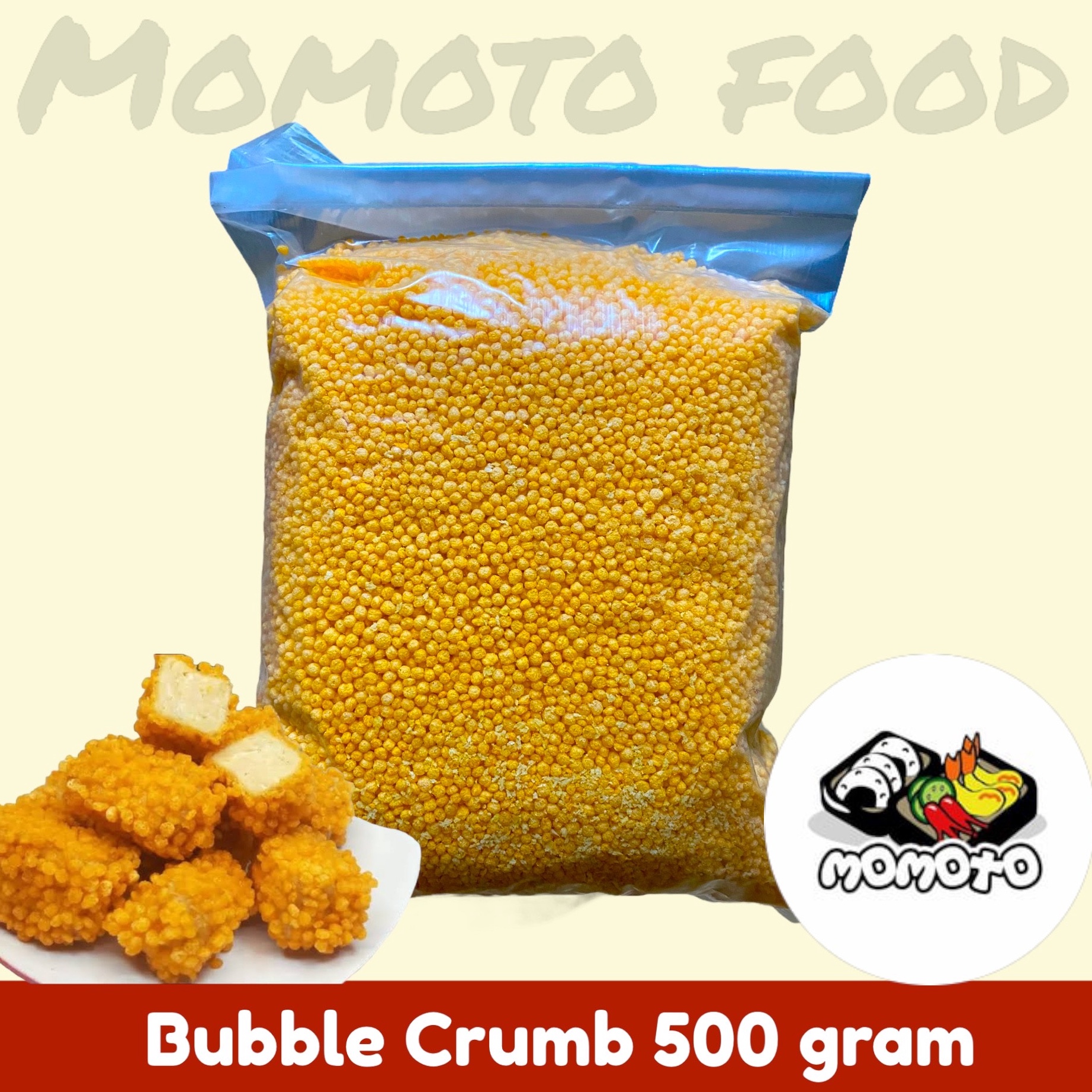 

[KODE RKEYZ] PROMO Bubble Crumb Crispy Nugget Naget Tepung Roti Bulat 500 gram HALAL
