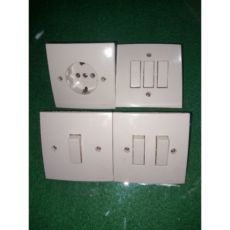 Stopkontak Broco, Saklar Engkel Broco, Saklar Seri Broco, Saklar Triple Broco