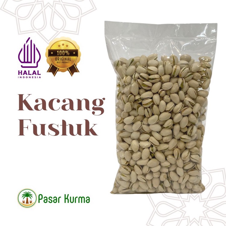 

[KODE AFIFD] Kacang Fustuk Pistachio 1kg Kacang khas Arab Kulit Putih Pistacio 500gram Panggang