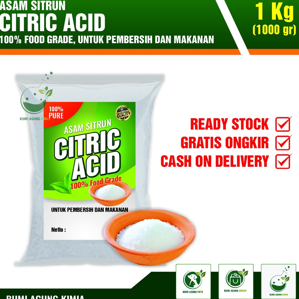 

Best Product CITRIC MONOHYDRATE/ CITRUN / SITRAT - 1 KG FOOD GRADE 1KG PREMIUM ➛➙❅⋆