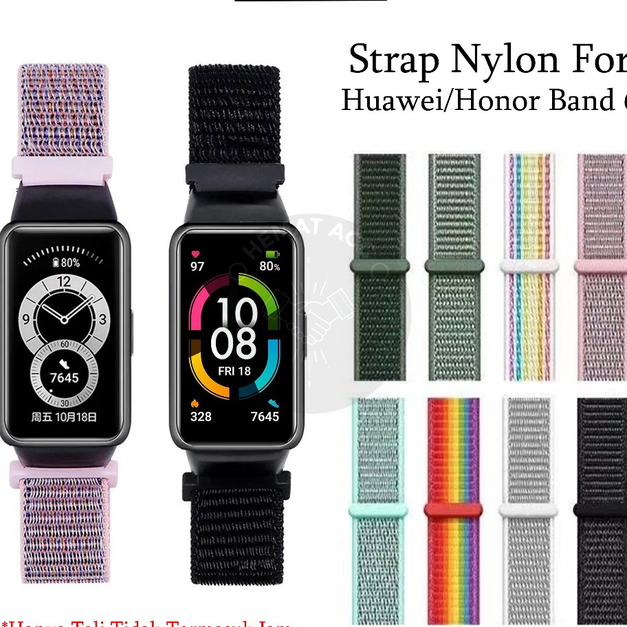 Ready Stok Strap Huawei Band 6 Nylon Quick Dry Lembut Tali Jam Nilon Honor Band 6 Strip Hematacc