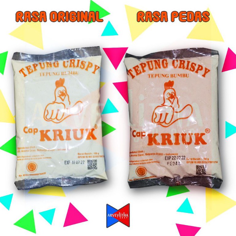

Re4dy Tepung Crispy Cap Kriuk 150 gram 10 pcs Langsung Order Gan