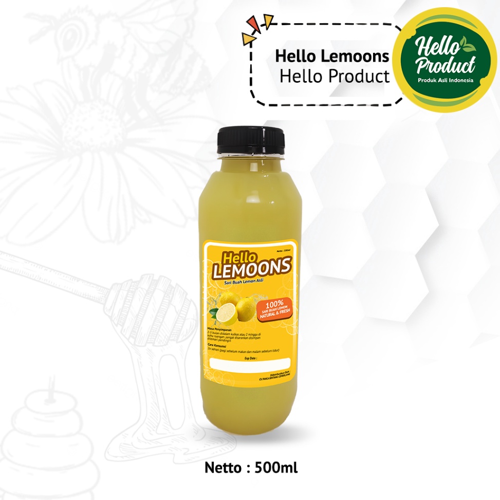 

M0del Terk!ni Hello Lemoons - Sari Lemon Segar Asli 500 ML Flash Sale