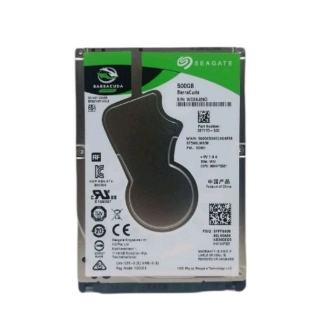 Hardisk 500GB Seagate BarraCuda Sata 2.5 Baru 0 Days. Hardisk Internal 500GB for Laptop Notebook ps
