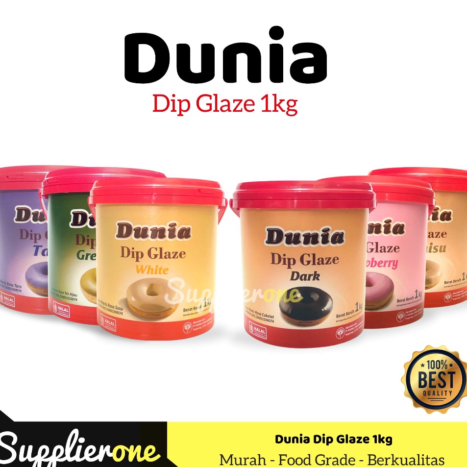 

Kirim Sekarang Dunia Dip Glaze 1 kg / Toping Donat Dunia / Selai Donat / Dunia Selai Donat Paling Popular