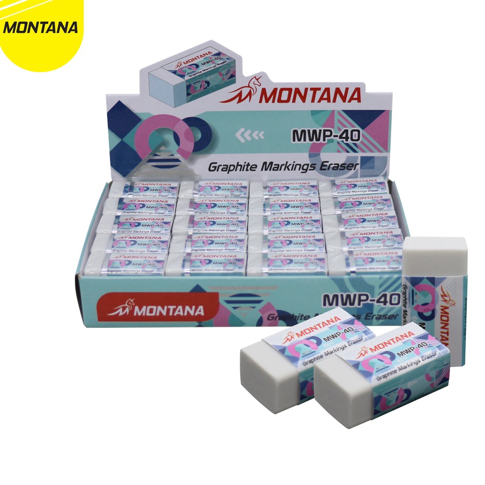 

Best Produk MONTANA Eraser / Penghapus Montana MW-40 / 1 BOX 40 PCS