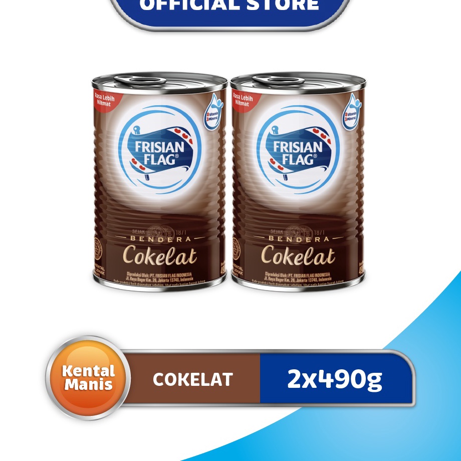 

[KODE 9HIJ8] Frisian Flag Susu Kental Manis Cokelat 2 x 490 gr
