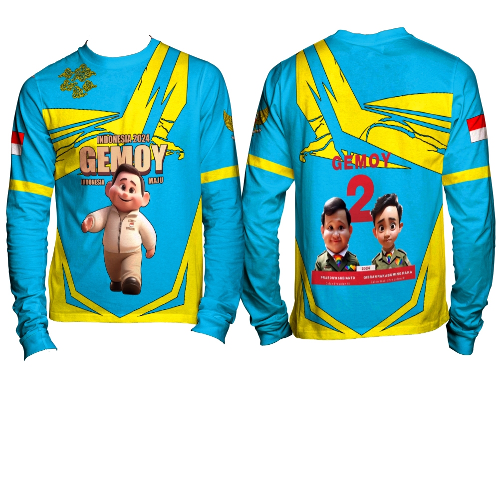 Baju Gemoy Prabowo Pria Kaos Gemoy anak Prabowo gibran Capres 2024