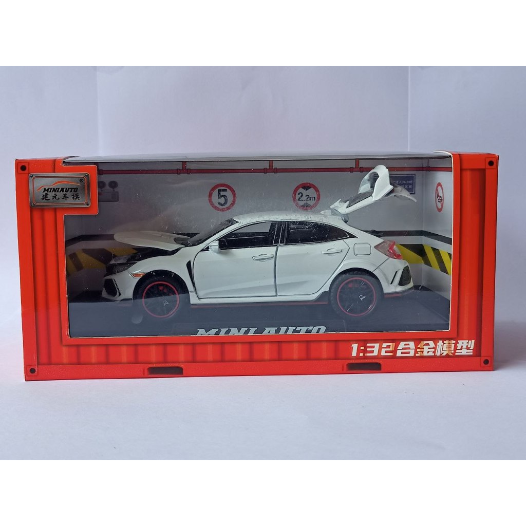 DIECAST MOBIL CIVIC TURBO TYPE-R WHITE MINIATUR MOBIL SPORT