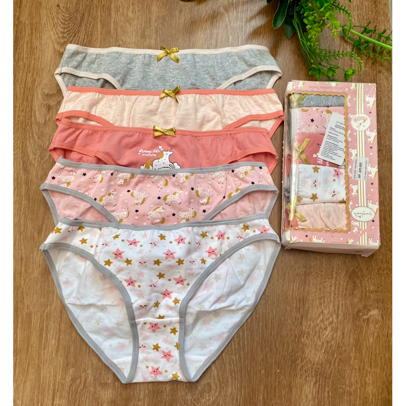 YOUNG HEARTS PANTY MINI KATUN ISI 5pcs CELANA DALAM WANITA REMAJA SIZE M