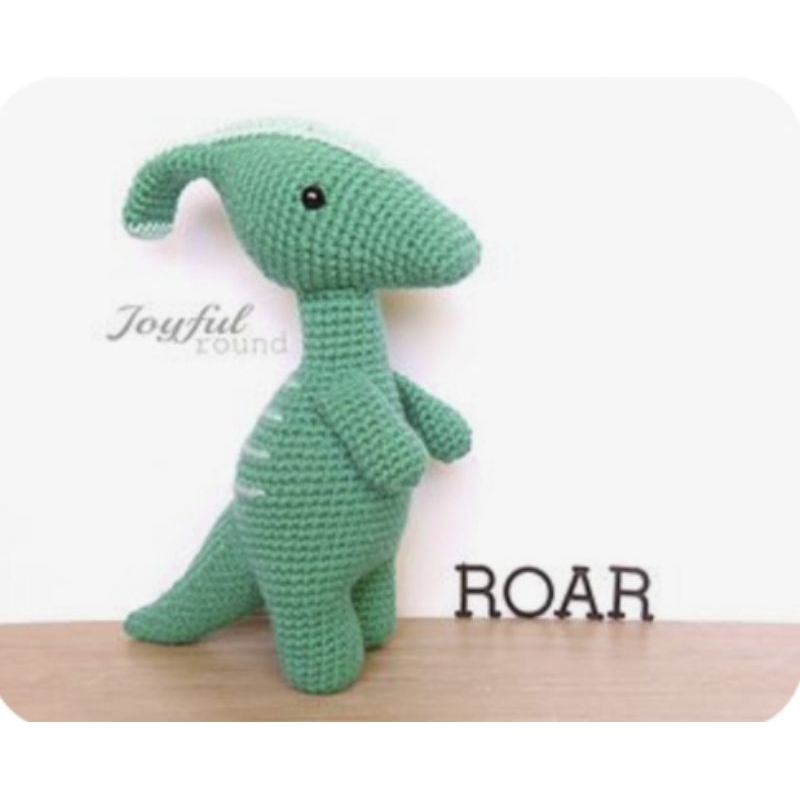 Boneka rajut Parasaurolophus