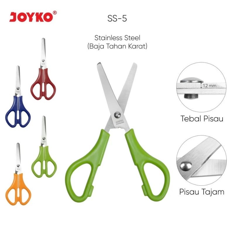 

Gunting Kertas Tumpul Anak Joyko SS-5 Kecil 13,5 CM Tajam Anti Karat