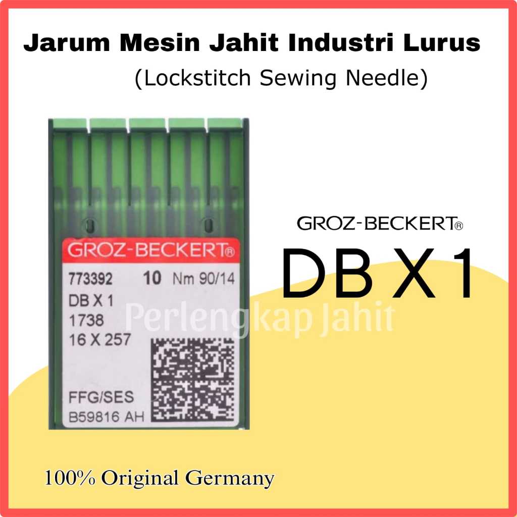 Jarum Jahit Mesin industri Groz Beckert DBX1 DB X 1