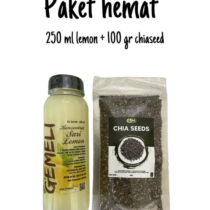 

[KODE PRODUK 79LGS8786] paket sari lemon kemasan 250ml dan chiaseed kemasan 100gram