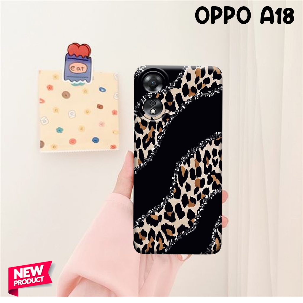 Case Case OPPO A18  Case Motif LEOPARD Softcase Hardcase 3D Full Printing Softcase Case Doff Case Fu