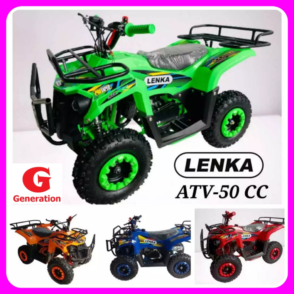 Lenka Motor ATV Tracker Sport Mesin 2 Tak 50 CC Mainan Motor ATV