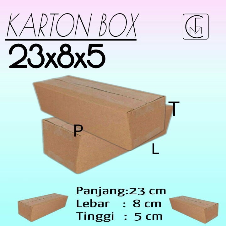

Karton Box Ukuran 23x8x5 Kardus Packing/kardus mini/kardus murah/kardus polos