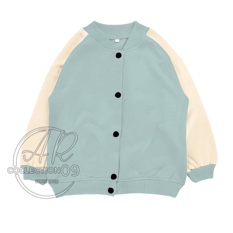 Jaket Baseball Varsity Anak Perempuan 5-15thn Varsity Anak Laki Laki Polos