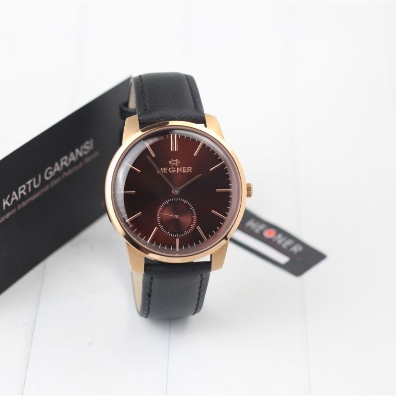 Jam Tangan Hegner 1637 Original Tali Kulit Free Box