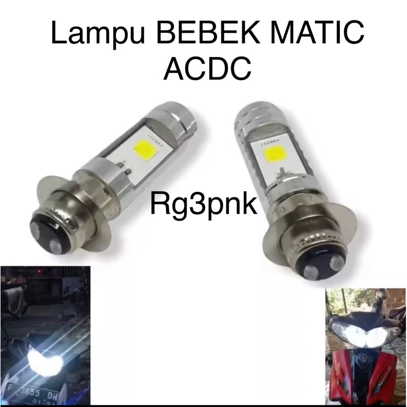 LAMPU DEPAN HID LED H6 AC DC MOTOR BEBEK MATIC MIO VARIO BEAT MX JUPITER REVO KARISMA DLL SUPER TERA