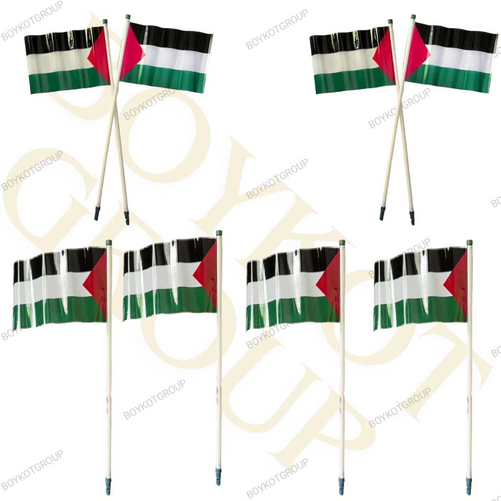 bendera plastik palestina 20 pcs plus peluit bendera tangan palestina bendera palestina kecil