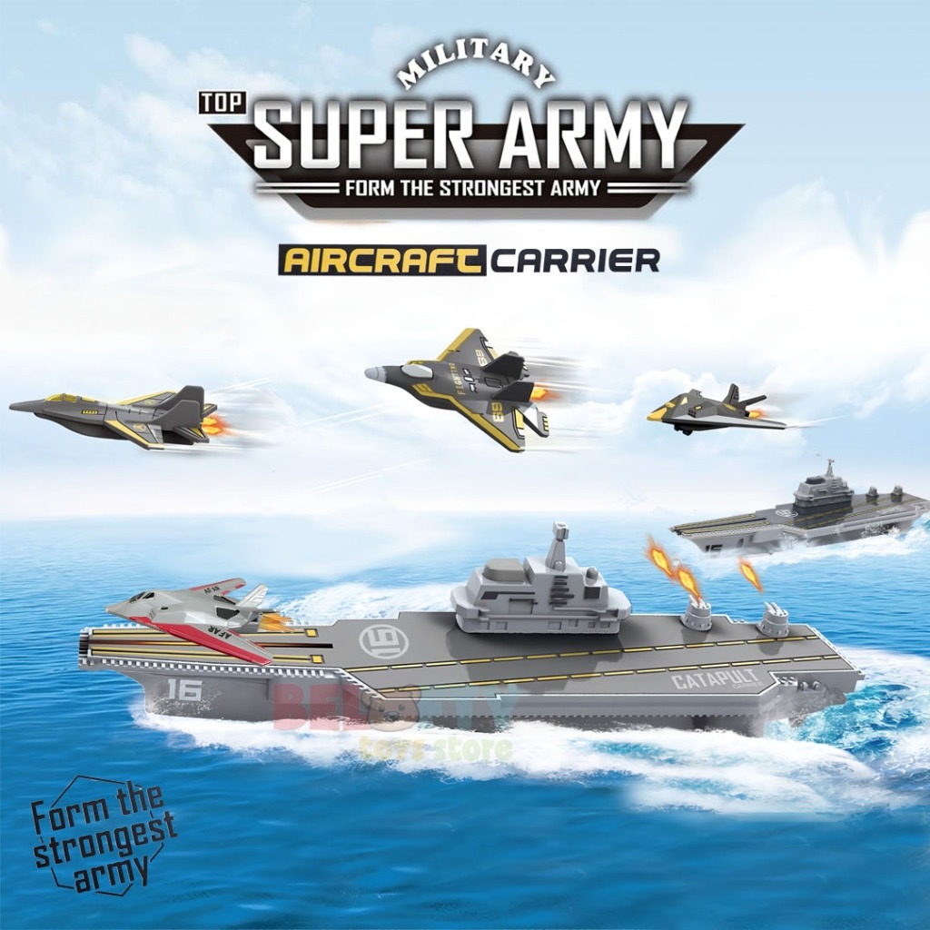 Mainan Anak Kapal Induk Kapal Perang Peluncur Pesawat Jet Launcher Set