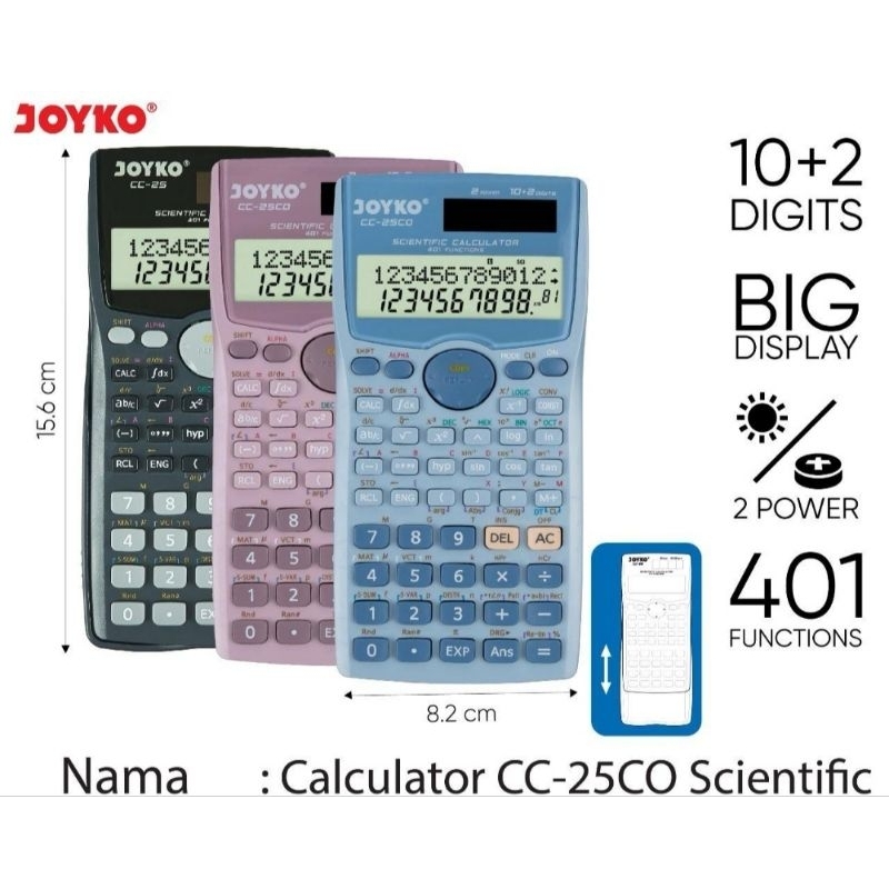 

Kalkulator SCIENTIFIC Joyko CC-25CO (1pcs)