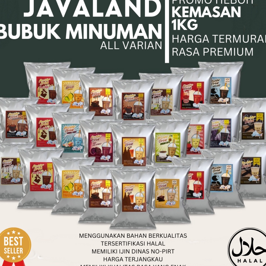 

[KODE IKDEC] Javaland Mix Bubuk Minuman Boba Kekinian Aneka Rasa 1kg