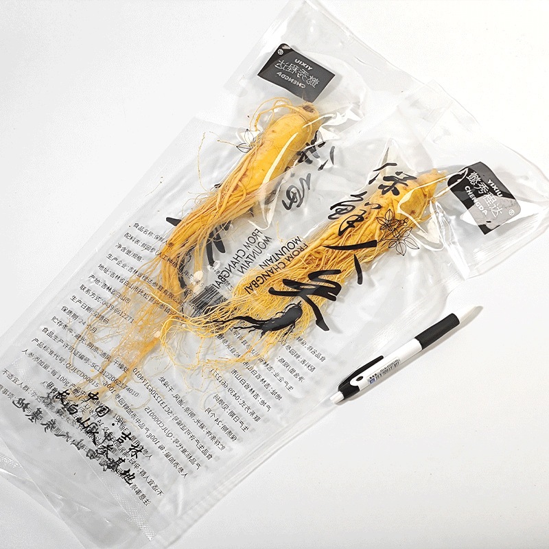 

(100 Gram) Ginseng Asli Gunung Changbai Fresh kemasan vakum jaminan segar/Ginseng segar/