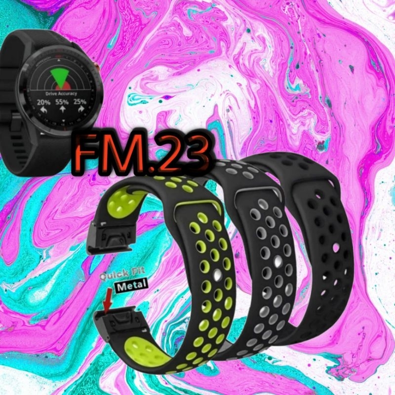 STRAP TALI JAM TANGAN NIKE QUICK FIT EASY FIT WATCH BAND RUBBER SILIKON GARMIN APPROACH S60 S62 S70 