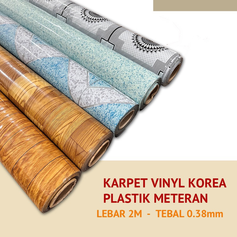 Karpet Vinyl Korea Plastik Meteran Lebar 2m
