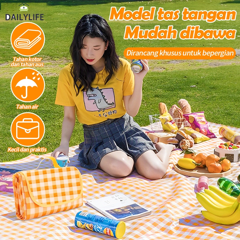 Tikar Piknik Lipat Anti Air Kain Oxford Tebal /Tikar Pantai Anti Air/Alas Piknik