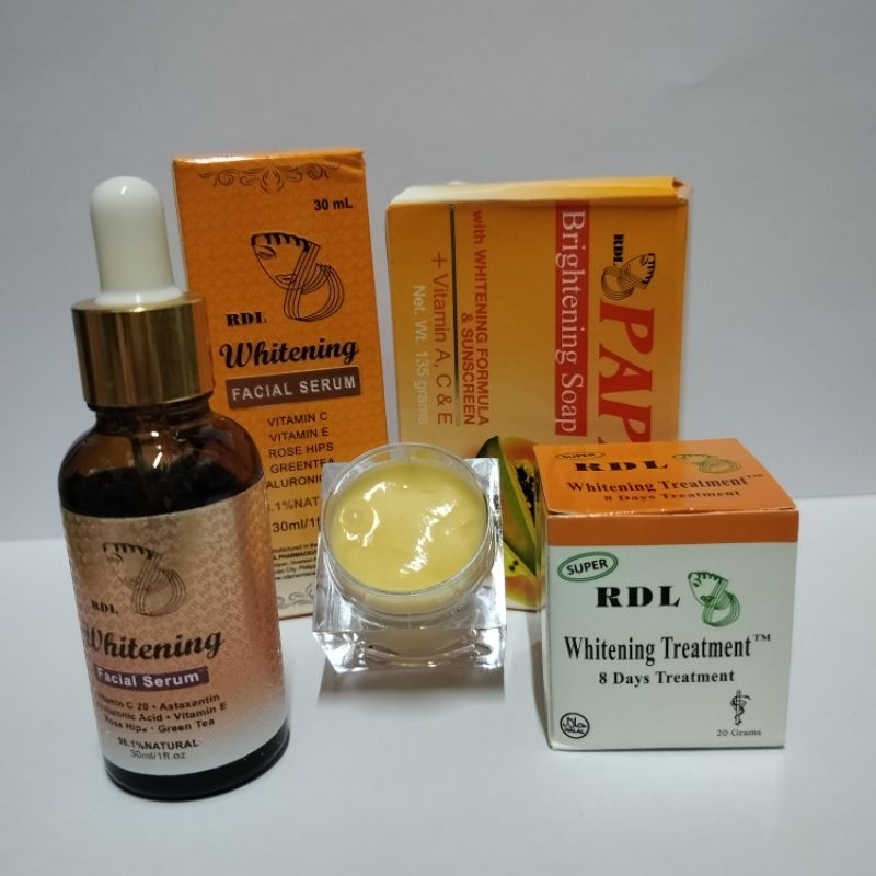 Paket Cream Rdl Super Whitening+ Serum Rdl+Sabun Rdl Papaya