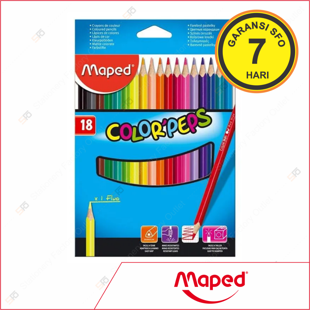 

Pensil Warna Maped isi 18 Color'peps