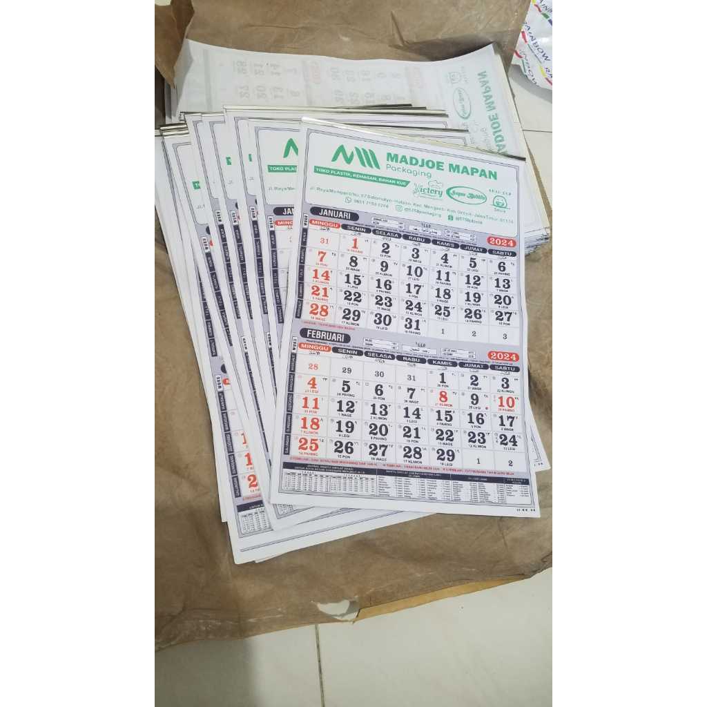 

KALENDER 6 LEMBAR 2 BULANAN KLEP SENG CUSTOM SABLON 1 WARNA