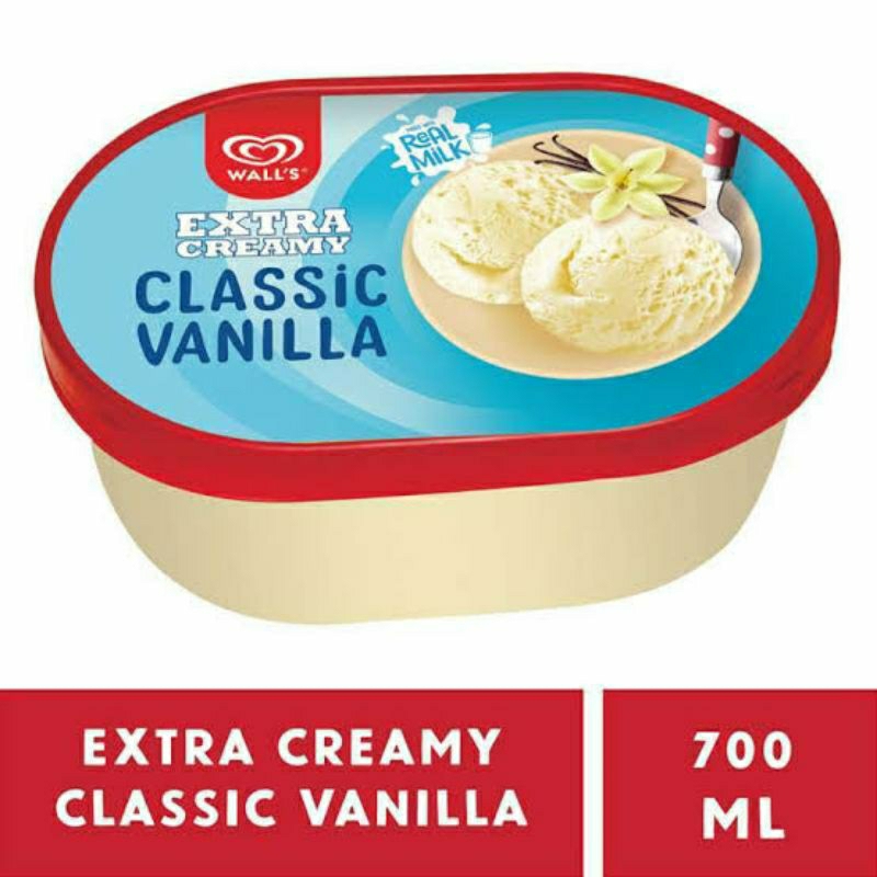 

Ice Cream Wall's Extra Creamy Classic Vanila 700ML