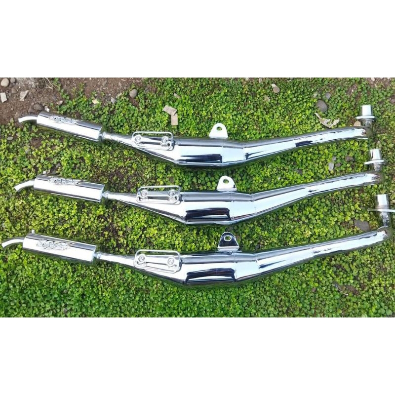 KNALPOT STANDAR RACING TORNADO FULL CROME , ORIGINAL KYX PURBALINGGA