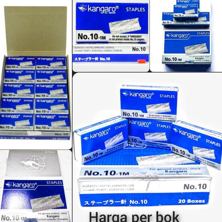 

[KODE PRODUK 9MDNU8085] Isi Staples Kangaro No.10-1M ( 1pak/20 kotak )