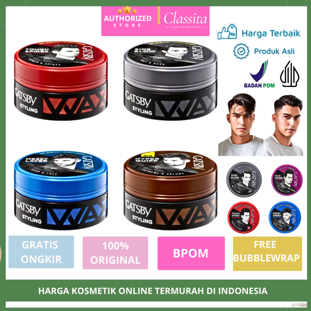 𝐂𝐋𝐀𝐒𝐒𝐈𝐓𝐀.𝐈𝐃 - Minyak Rambut Gatsby | Pomade Rambut | Pomade Gatsby | Pomade | Gatsby Pomade Wax ORIG