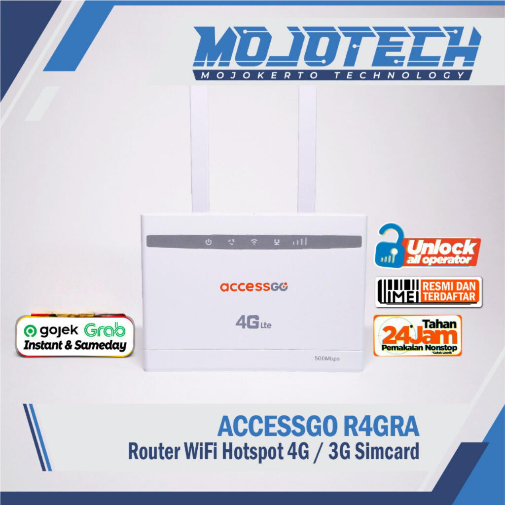 Router Wifi Simcard 4G AccessGo R4GRA 500MBPS External Antena Garansi Resmi