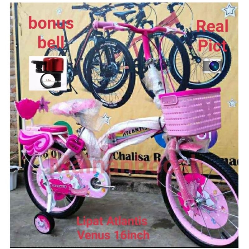 TERMURAH LIPAT 16INCH ATLANTIS VENUS SEPEDA ANAK CEWE LIPAT ATLANTIS VENUS 16INCH