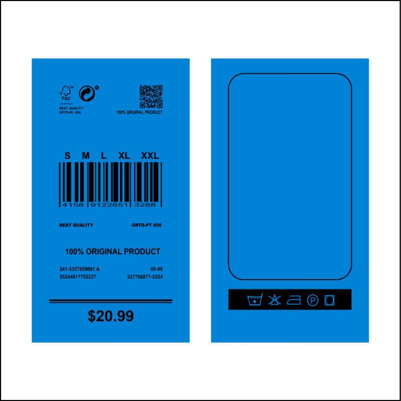 

HANG TAG TEBAL 600 GRAM #2099 ISI 100 PCS