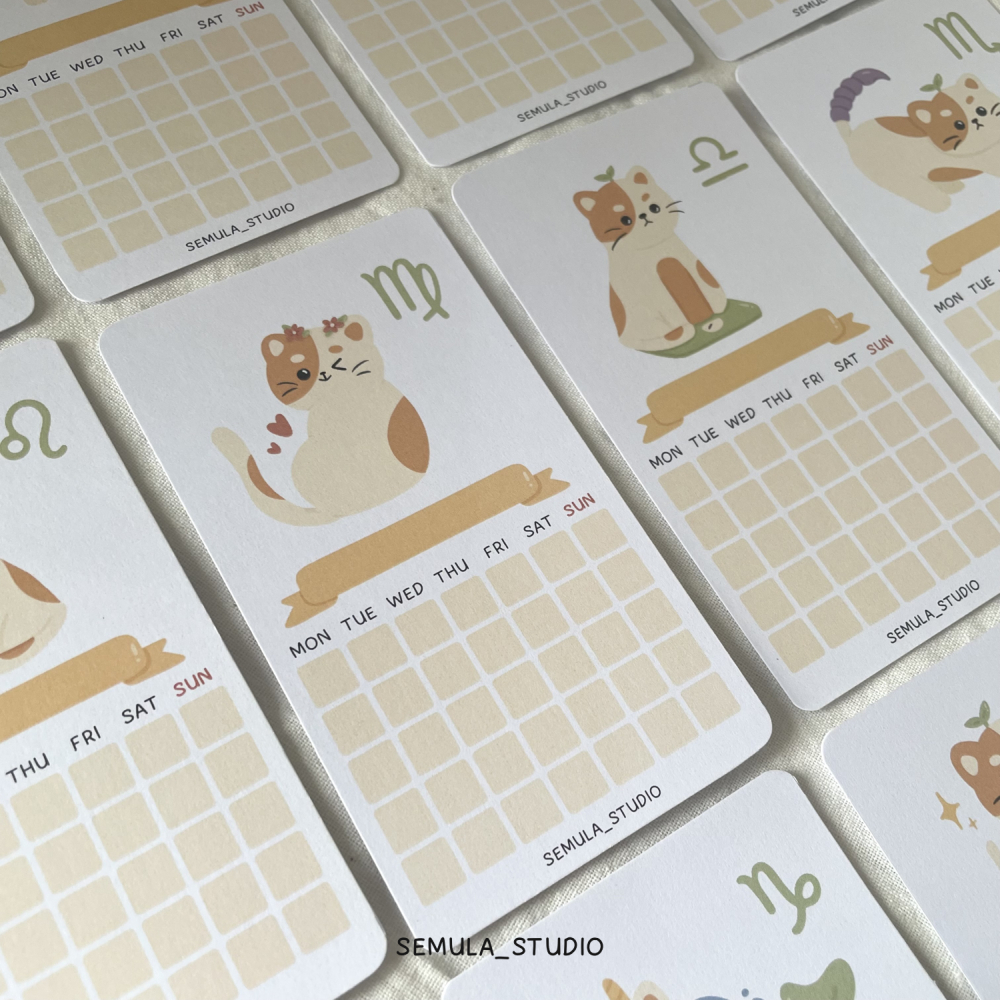 

Ebit's Zodiac | Undated/Dated Calendar | Kalendar Tanpa Tanggal | Semula Studio