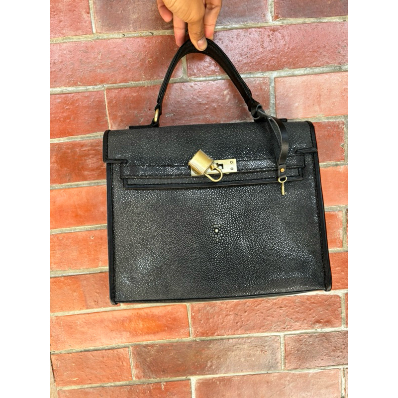 Mool Leather - Tas wanita asli full kulit ikan pari Polished Herma