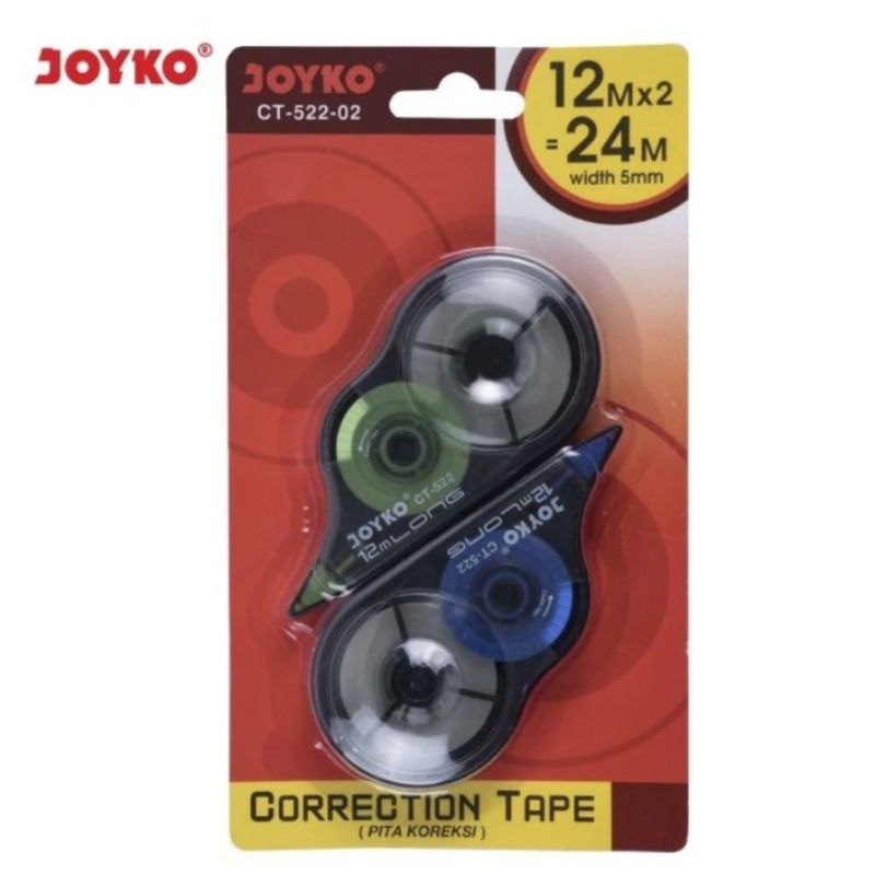 

❤️H2O❤️ Correction Tape | Pita Koreksi Joyko CT-522-02 1 Set isi 2 PCS