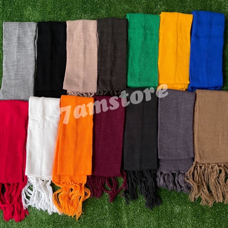 DKVQ6402 HOT Syal Rajut Pria / Wanita Dewasa Polos