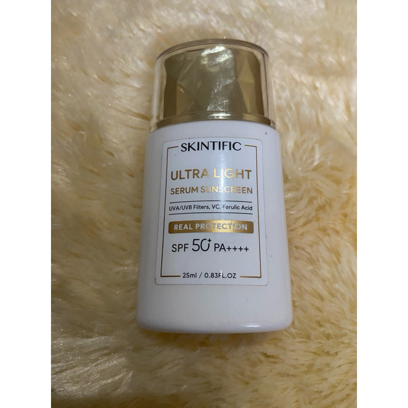 skintific ultralight serum sunscreen preloved