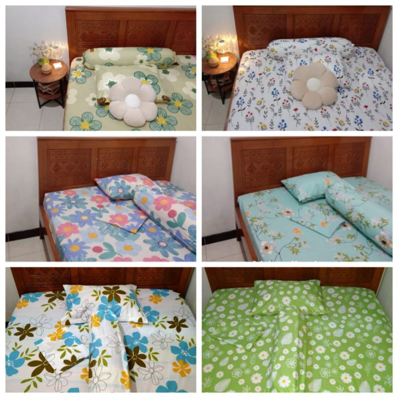 SPREI/SPREY HOMEMADE MOTIF BUNGA AESTHETIC ala korea (3)